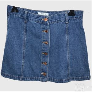 Forever 21 button down Jean skirt